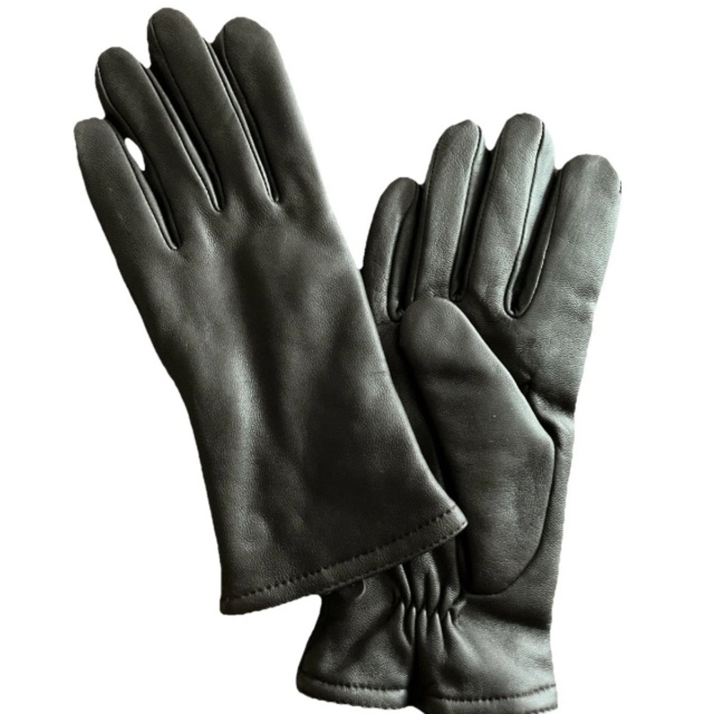 Vintage Chocolate Brown Leather Gloves Thinsulate Lined Women's Fall Winter M